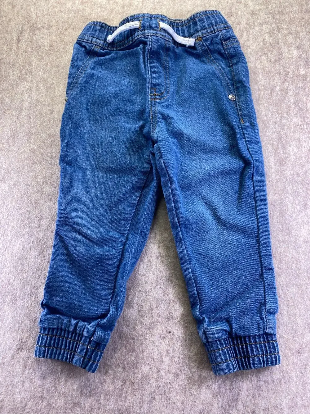 7 For All Mankind Toddler Blue Denim Joggers Size 2T